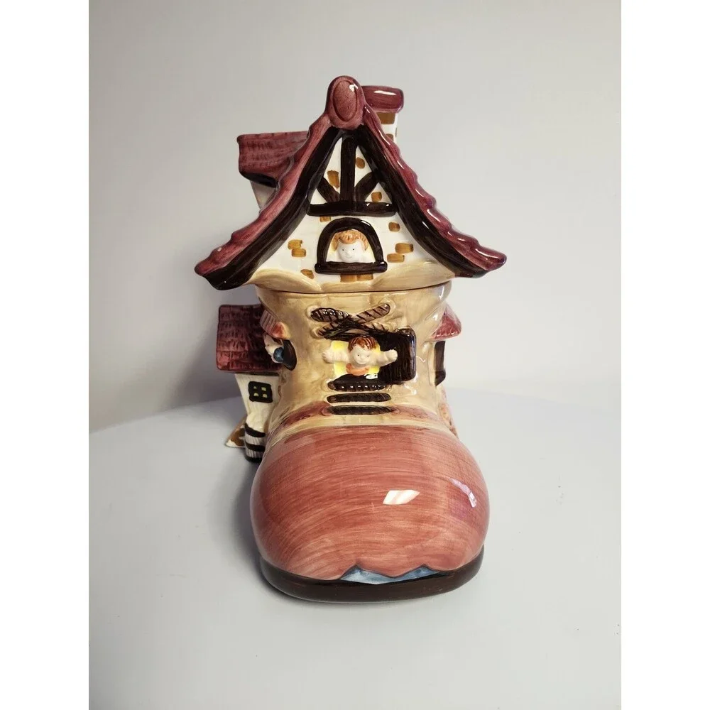 Old Woman Who Lived In A Shoe Cookie Jar Bico Nursery Rhyme